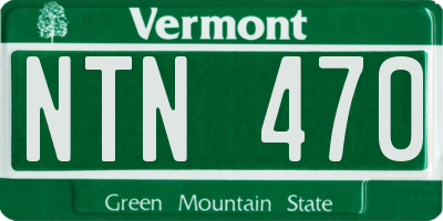 VT license plate NTN470