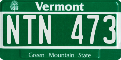 VT license plate NTN473