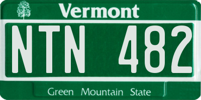 VT license plate NTN482