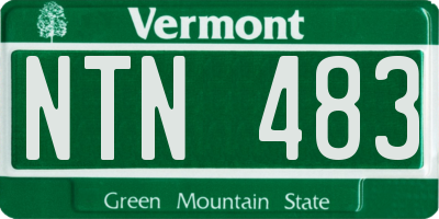 VT license plate NTN483