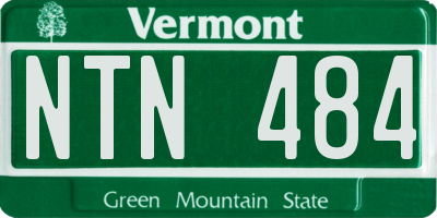 VT license plate NTN484