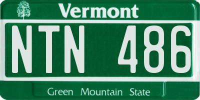 VT license plate NTN486