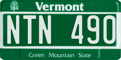 VT license plate NTN490