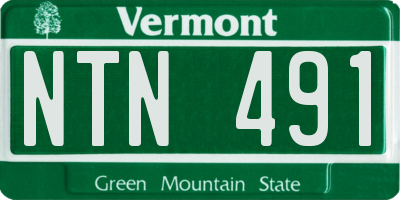 VT license plate NTN491