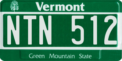 VT license plate NTN512
