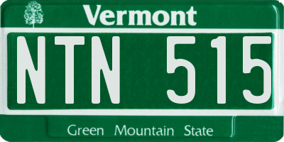 VT license plate NTN515