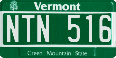 VT license plate NTN516