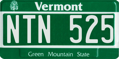 VT license plate NTN525