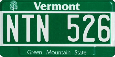 VT license plate NTN526