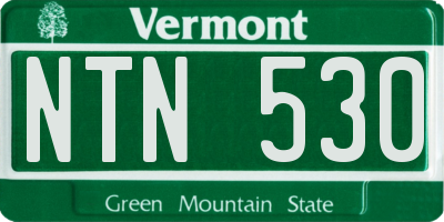 VT license plate NTN530