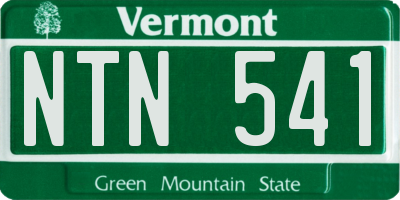 VT license plate NTN541