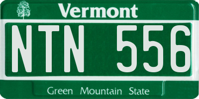 VT license plate NTN556