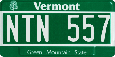 VT license plate NTN557