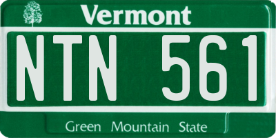 VT license plate NTN561