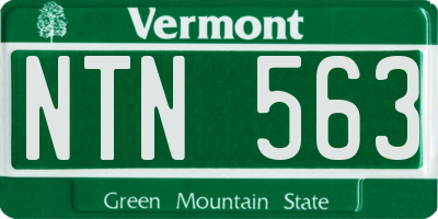VT license plate NTN563