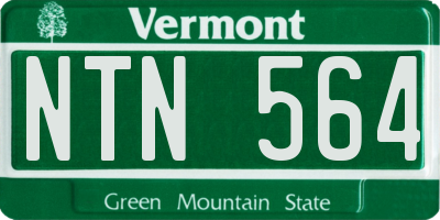 VT license plate NTN564