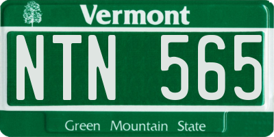 VT license plate NTN565