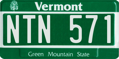 VT license plate NTN571