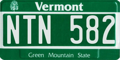 VT license plate NTN582