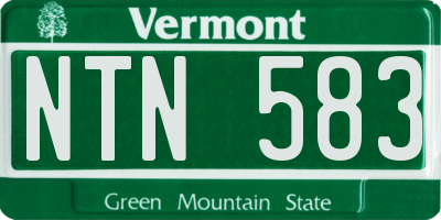 VT license plate NTN583