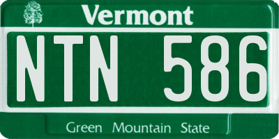 VT license plate NTN586