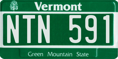 VT license plate NTN591