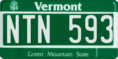VT license plate NTN593