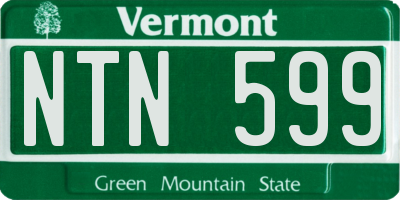 VT license plate NTN599
