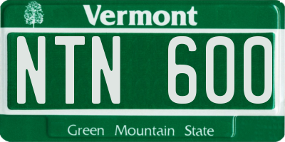 VT license plate NTN600