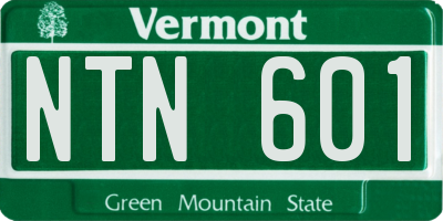 VT license plate NTN601