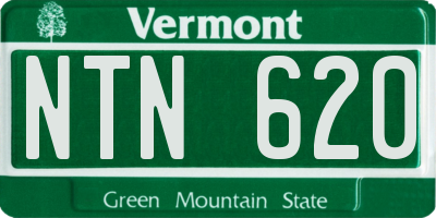 VT license plate NTN620
