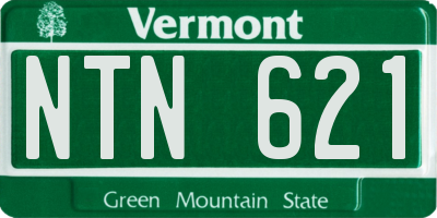 VT license plate NTN621