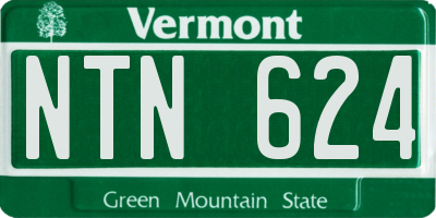 VT license plate NTN624