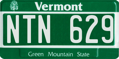 VT license plate NTN629