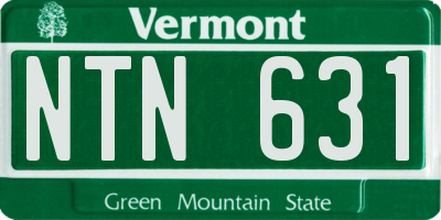 VT license plate NTN631