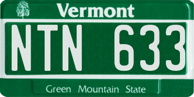 VT license plate NTN633