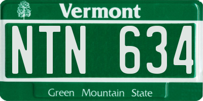 VT license plate NTN634