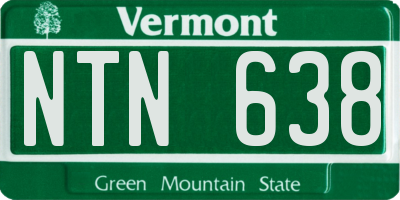 VT license plate NTN638