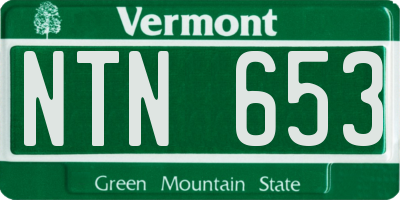 VT license plate NTN653