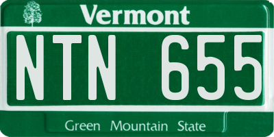 VT license plate NTN655