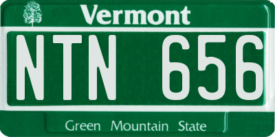 VT license plate NTN656
