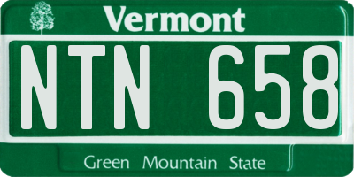 VT license plate NTN658