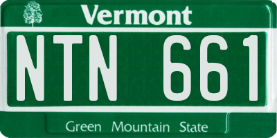 VT license plate NTN661
