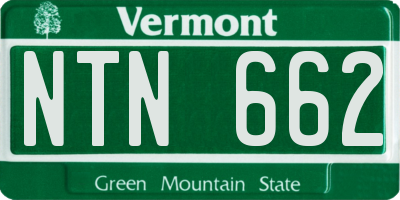 VT license plate NTN662