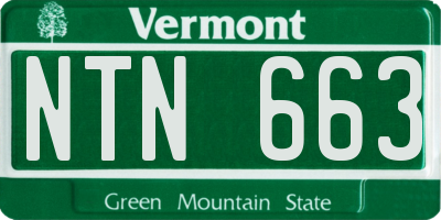 VT license plate NTN663