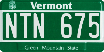 VT license plate NTN675