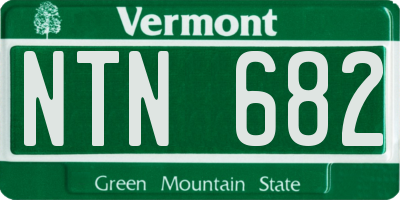VT license plate NTN682