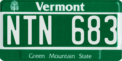 VT license plate NTN683
