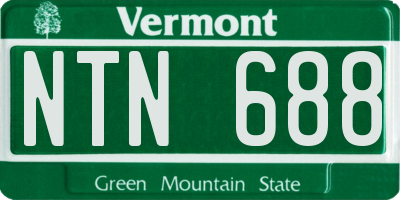 VT license plate NTN688