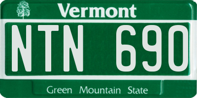 VT license plate NTN690